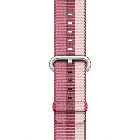 Curea iUni compatibila cu Apple Watch 1/2/3/4/5/6/7, 40mm, Nylon, Woven Strap, Berry